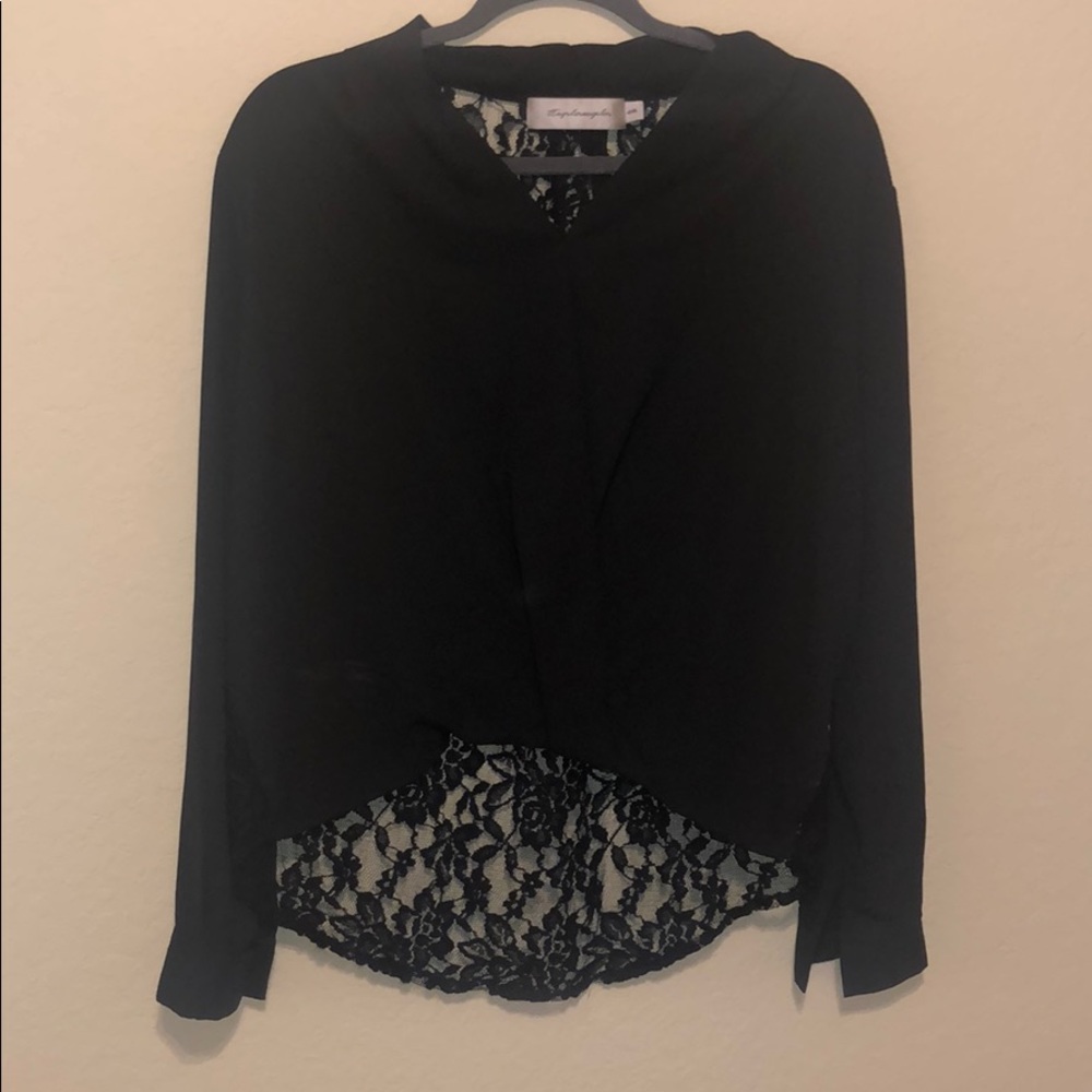 Long Sleeve Lace Blouse